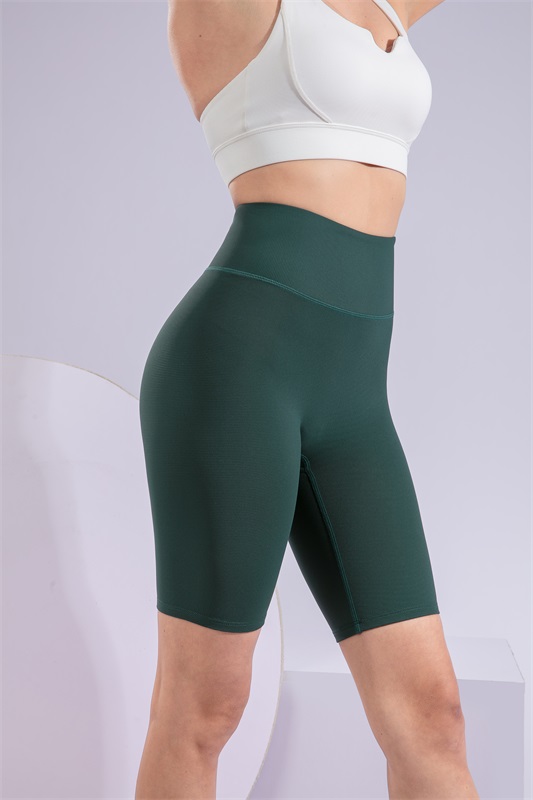 Women’s Green Seamless Quick Dry Breathable Fitness Workout Yoga Crops