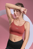 Women’s Dark Red Quick Dry Breathable Fitness Workout Yoga Sports Bra 