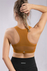 Women’s Brown Quick Dry Breathable Fitness Workout Yoga Sports Bra 