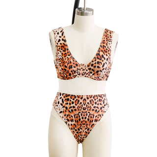 Leopard Print Bikini Suit