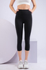 Women’s Black Seamless Quick Dry Breathable Fitness Workout Yoga Capris