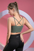 Women’s Dark Green Quick Dry Breathable Fitness Workout Yoga Vest