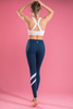 Women’s Blue Seamless Quick Dry Breathable Fitness Workout Yoga Leggings