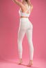 Women’s Cream Seamless Quick Dry Breathable Fitness Workout Yoga Leggings