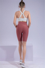 Women’s Dark Pink Seamless Quick Dry Breathable Fitness Workout Yoga Crops