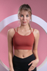 Women’s Dark Red Quick Dry Breathable Fitness Workout Yoga Sports Bra 