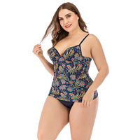 Women’s Plus Size One-piece Fashion Print Skirt Swimsuit