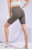 Women’s Grey Quick Dry Breathable Fitness Workout Yoga Crops