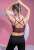 Women’s Wine Red Quick Dry Breathable Fitness Workout Yoga Vest