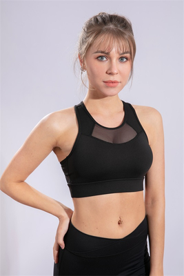 Women’s Black Quick Dry Breathable Fitness Workout Yoga Sports Bra 