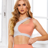 Athletic Gym Running Fitness Yoga Top Breathable Seamless Patchwork Sports Bra