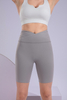 Women’s Light Grey Seamless Quick Dry Breathable Fitness Workout Yoga Crops