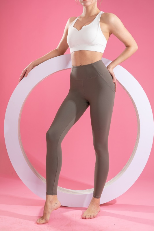 Women’s Grey Quick Dry Breathable Fitness Workout Yoga Leggings