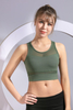 Women’s Dark Green Quick Dry Breathable Fitness Workout Yoga Sports Bra 