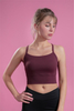 Women’s Wine Red Quick Dry Breathable Fitness Workout Yoga Sports Bra 