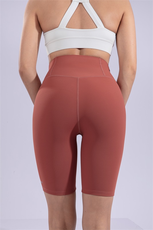 Women’s Brown Seamless Quick Dry Breathable Fitness Workout Yoga Crops