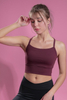 Women’s Wine Red Quick Dry Breathable Fitness Workout Yoga Sports Bra 