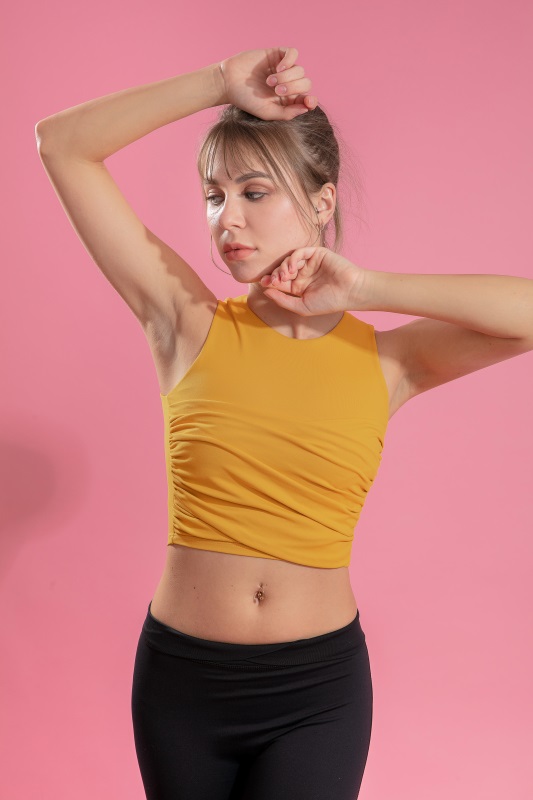 Women’s Lemon Quick Dry Breathable Fitness Workout Yoga Vest