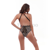 Women’s Sexy Leopard Allover Print Multi Strap Wireless One-piece Swimsuit