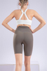 Women’s Grey Seamless Quick Dry Breathable Fitness Workout Yoga Crops