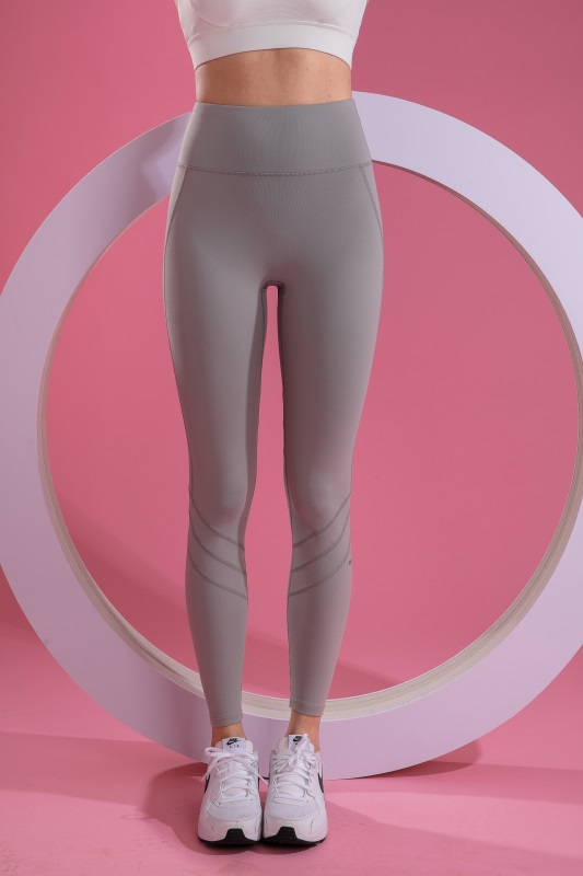 Women’s Grey Quick Dry Breathable Fitness Workout Yoga Leggings