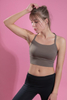 Women’s Grey Quick Dry Breathable Fitness Workout Yoga Sports Bra 