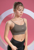 Women’s Dark Grey Quick Dry Breathable Fitness Workout Yoga Sports Bra 