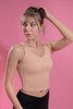 Women’s Light Pink Quick Dry Breathable Fitness Workout Yoga Vest