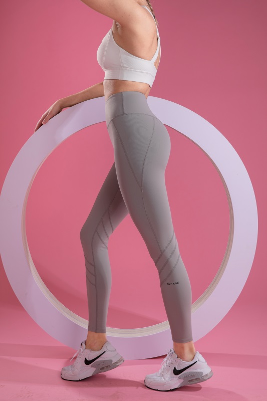 Women’s Grey Quick Dry Breathable Fitness Workout Yoga Leggings