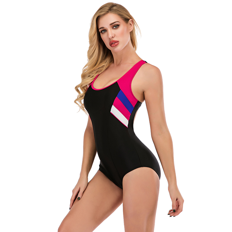 Women’s Sexy One-piece Colors Joint Swimsuit