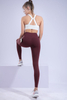 Women’s Wine Red Quick Dry Breathable Fitness Workout Yoga Leggings