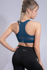 Women’s Blue Quick Dry Breathable Fitness Workout Yoga Sports Bra 